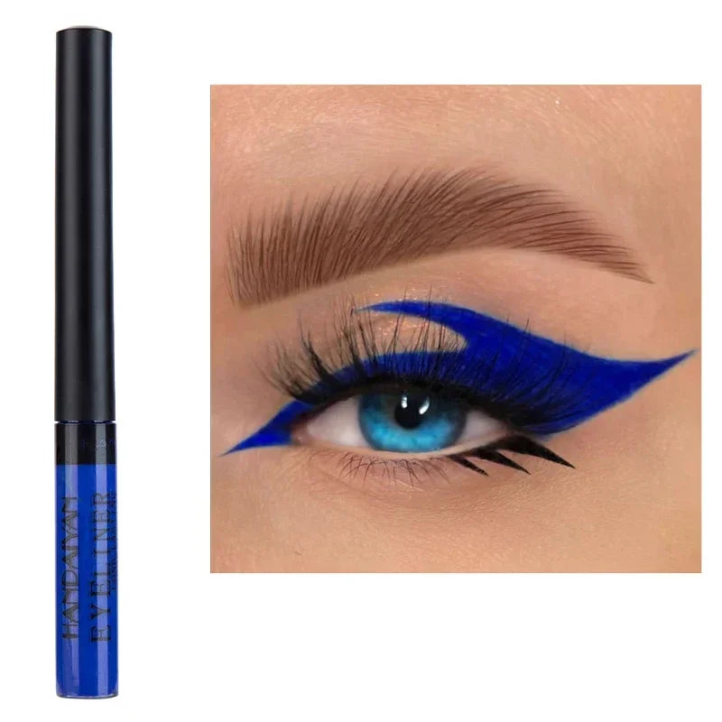 12 Colors Neon Liquid Eyeliner Waterproof Lasting Fast Drying Blue White Pink Smooth Matte Eyliner Pencil Eyes Makeup Cosmetics