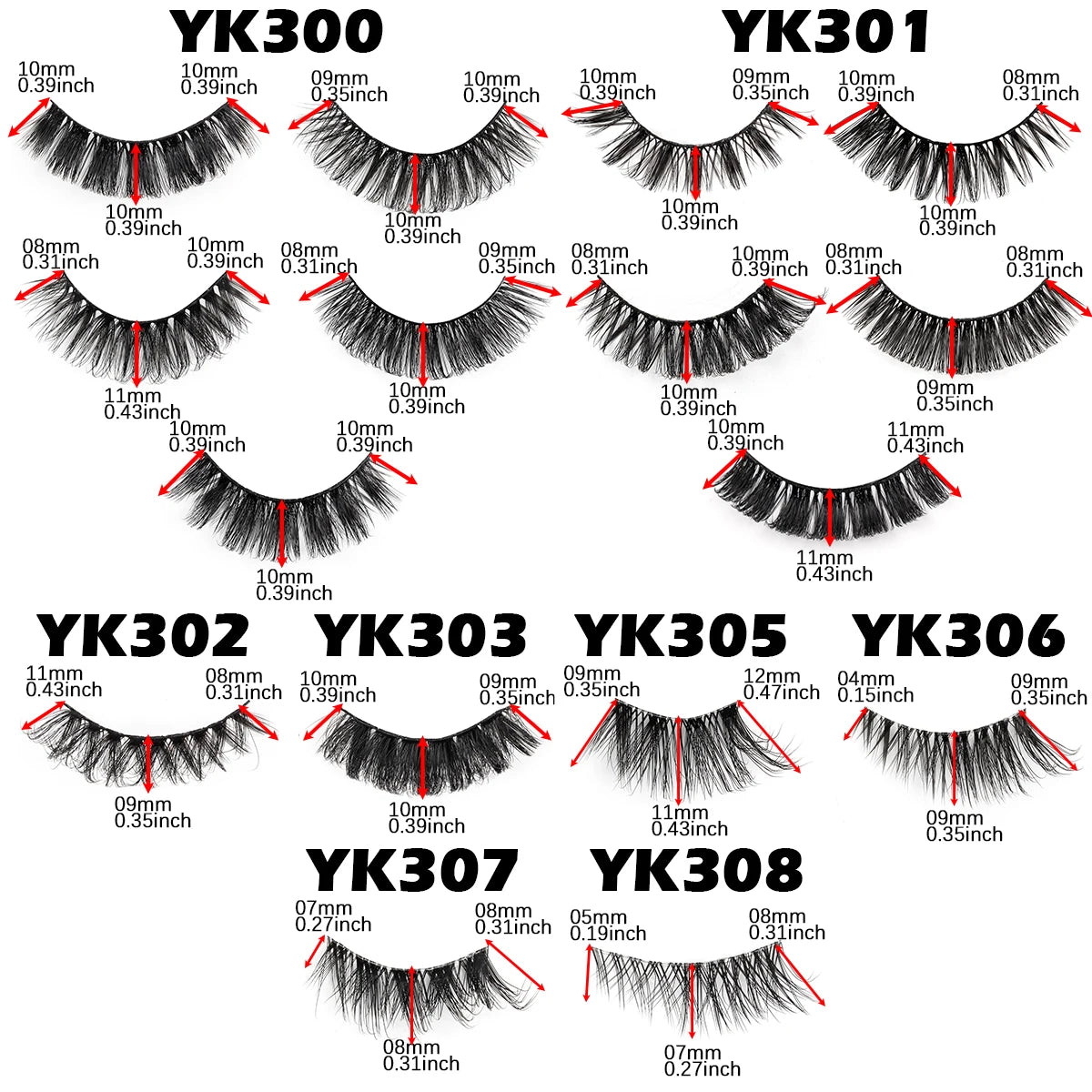 3D Mink Lashes 3/10 Pairs Cat Eye Half Lashes Natural Long False Eyelashes Strip Makeup Soft Fake Eyelash Extension Make Up Tool