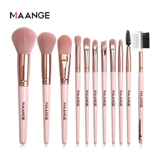 MAANGE Makeup Brushes Pro Pink Brush Set Powder EyeShadow Blending Eyeliner Eyelash Eyebrow Make up Beauty Cosmestic Brushes