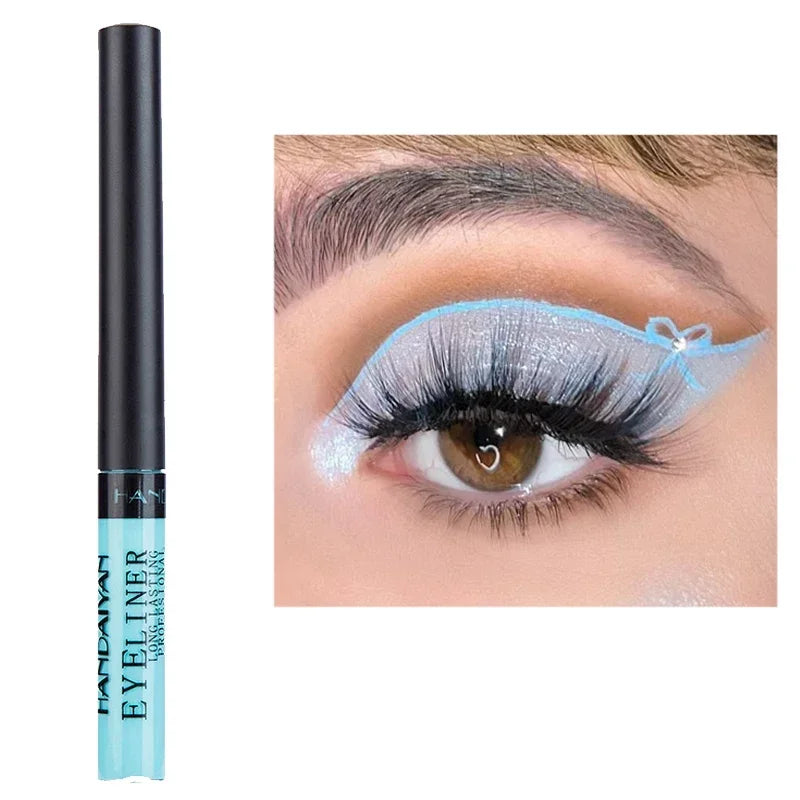 12 Colors Neon Liquid Eyeliner Waterproof Lasting Fast Drying Blue White Pink Smooth Matte Eyliner Pencil Eyes Makeup Cosmetics